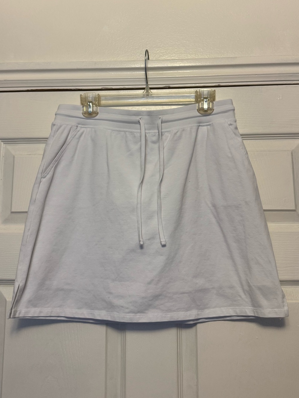 Casual Drawstring Skort in White